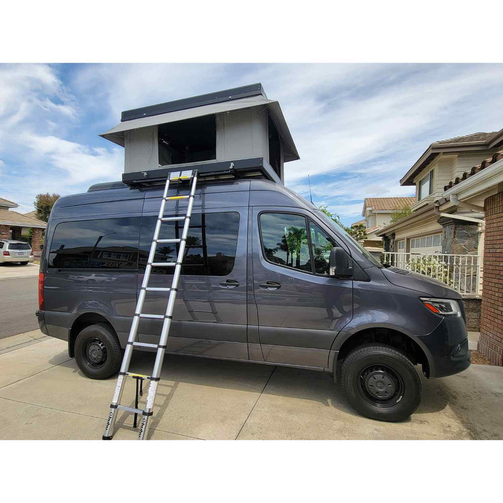 BunduTop RTT With Ladder Mounted On Van Side View