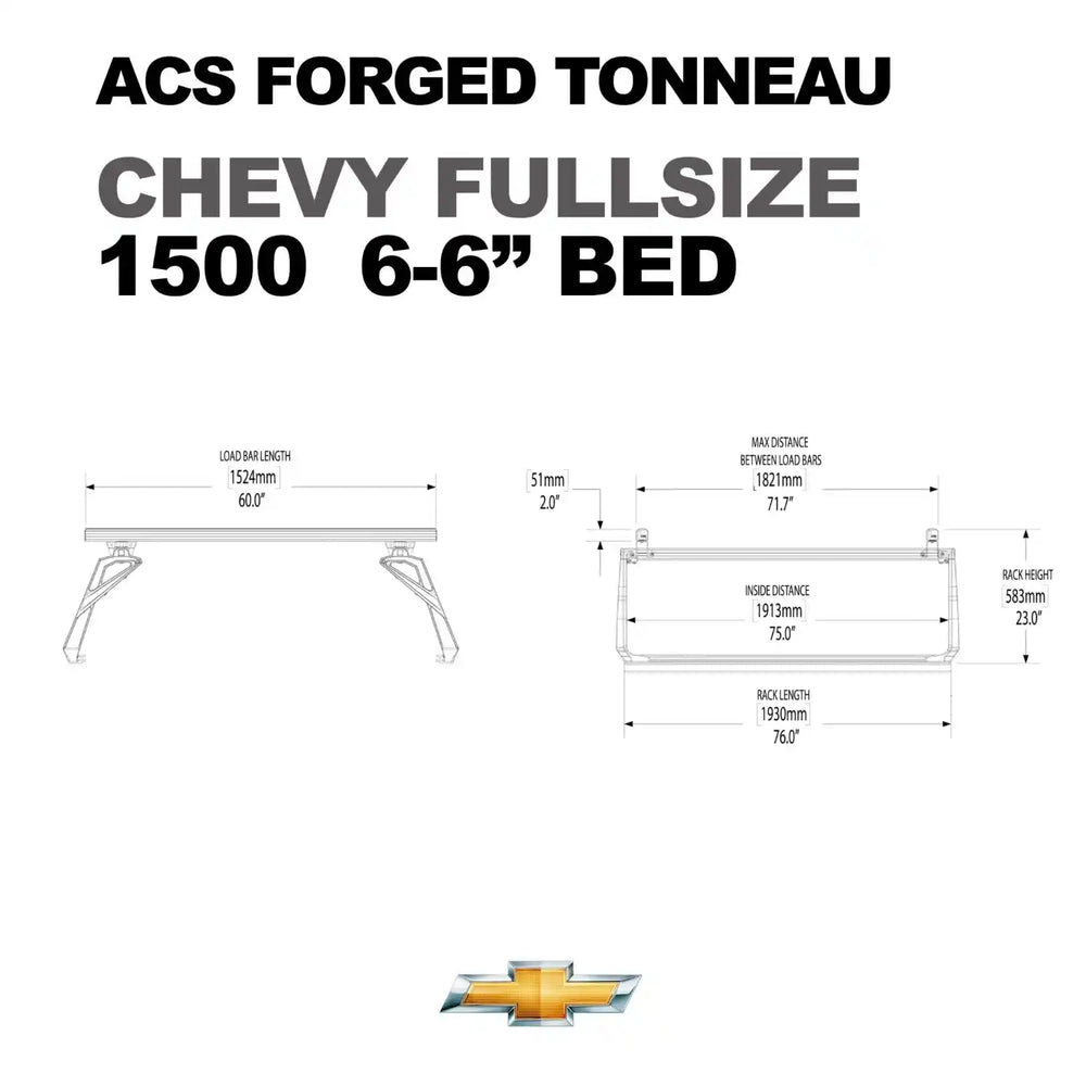 Leitner Designs ACS FORGED TONNEAU - RACK ONLY - Chevrolet