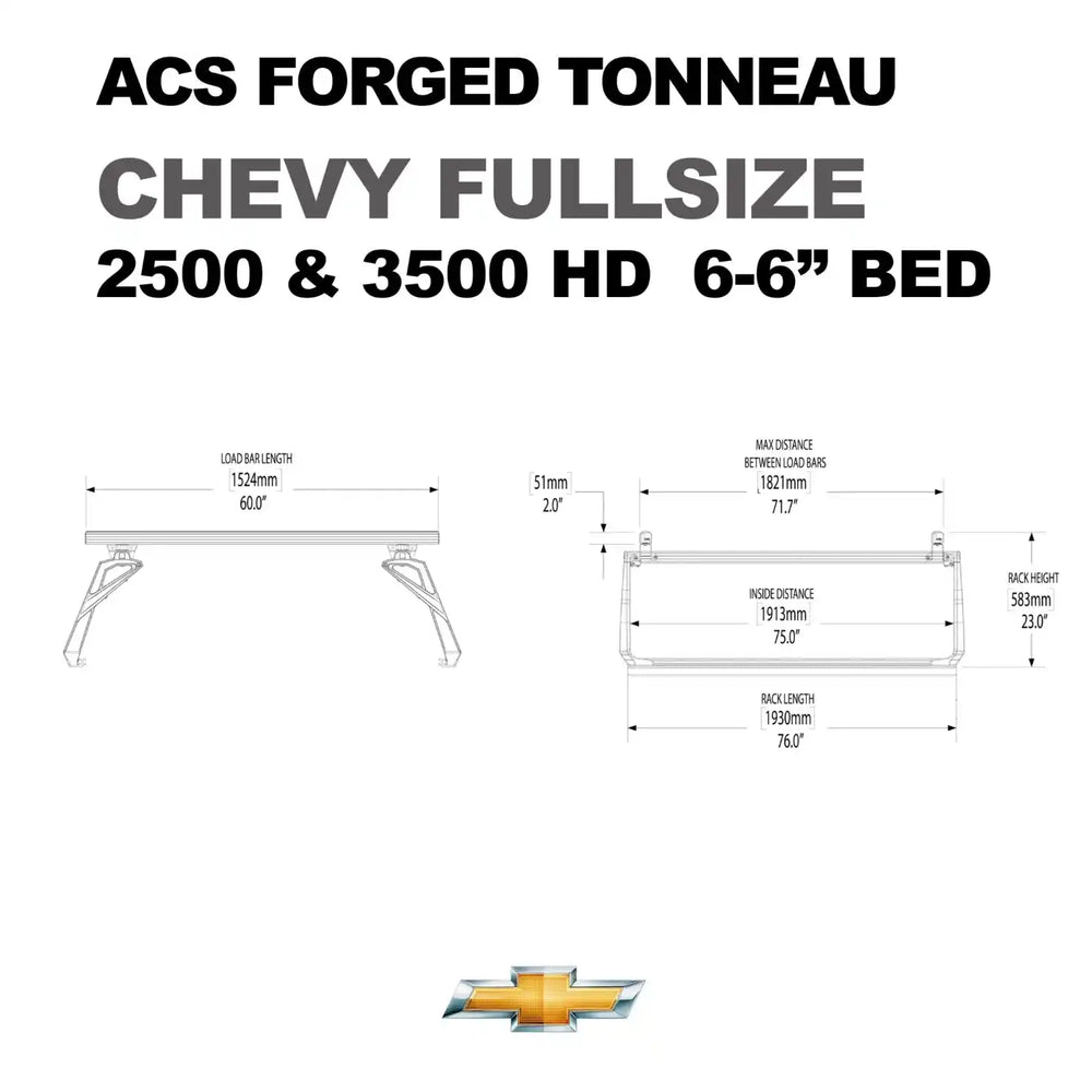 Leitner Designs ACS FORGED TONNEAU - RACK ONLY - Chevrolet