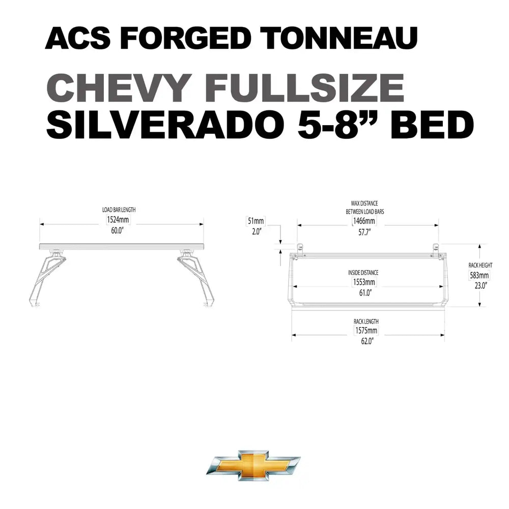 Leitner Designs ACS FORGED TONNEAU - RACK ONLY - Chevrolet