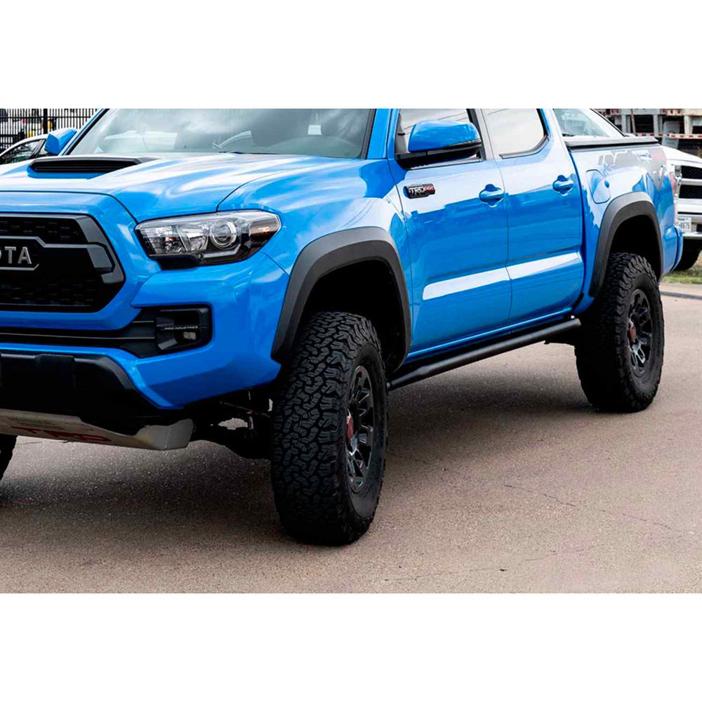 Cali Raised LED Trail Edition Rock Sliders For 2005-2023 Toyota Tacoma Side View