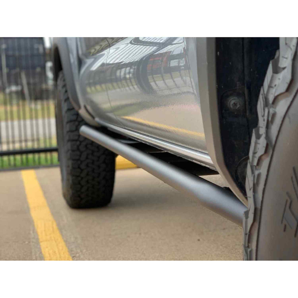 Cali Raised LED Trail Edition Rock Sliders For 2005-2023 Toyota Tacoma View  2