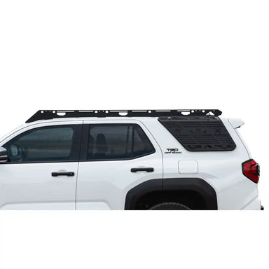 close up view of Sherpa roof rack on white 4runner