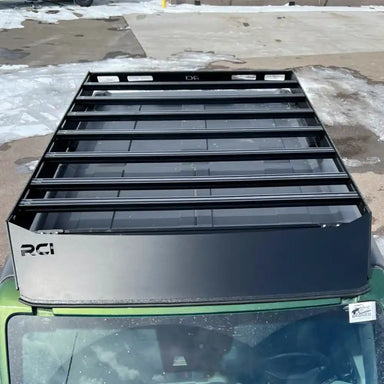 Close-up RCI roof rack slotted platform
