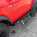 Close-up Rock Slide step on red Bronco
