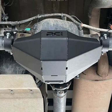 Close-up of RCI F-150 differential skid protection