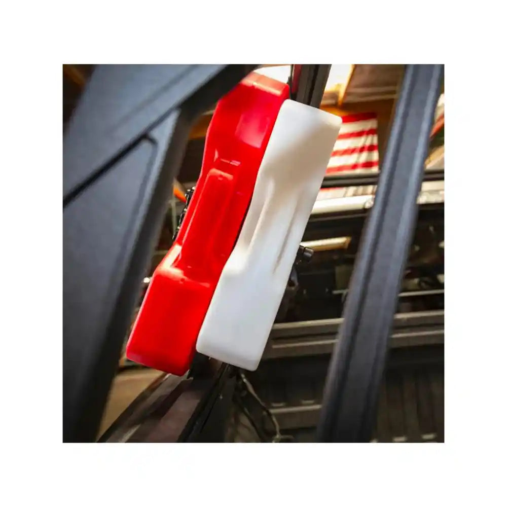 Close-up of RotopaX container mounted using universal mounting plate