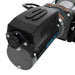 Close-up of a Superwinch 1500lb winch motor on a white background