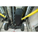 Close-up rear view of RCI fuel tank skid plate on Super Duty