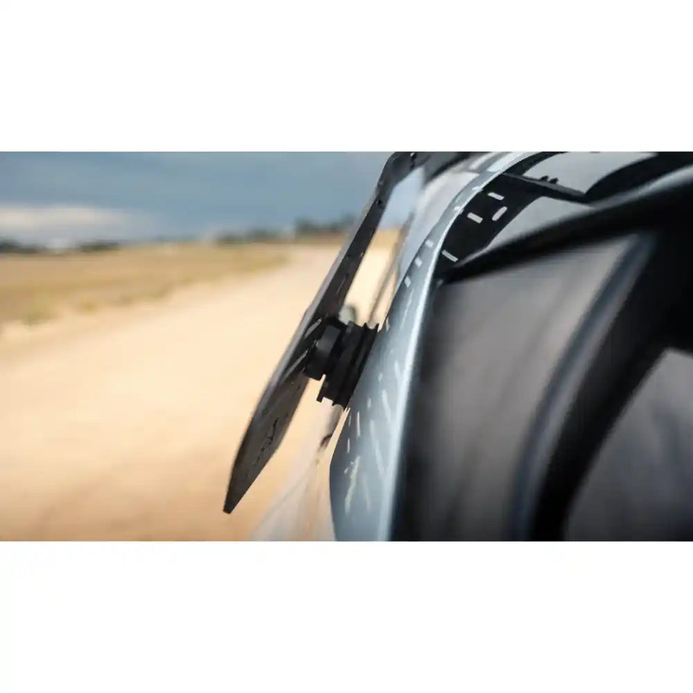 Crosstrek rear window panel close-up black powder-coated finish