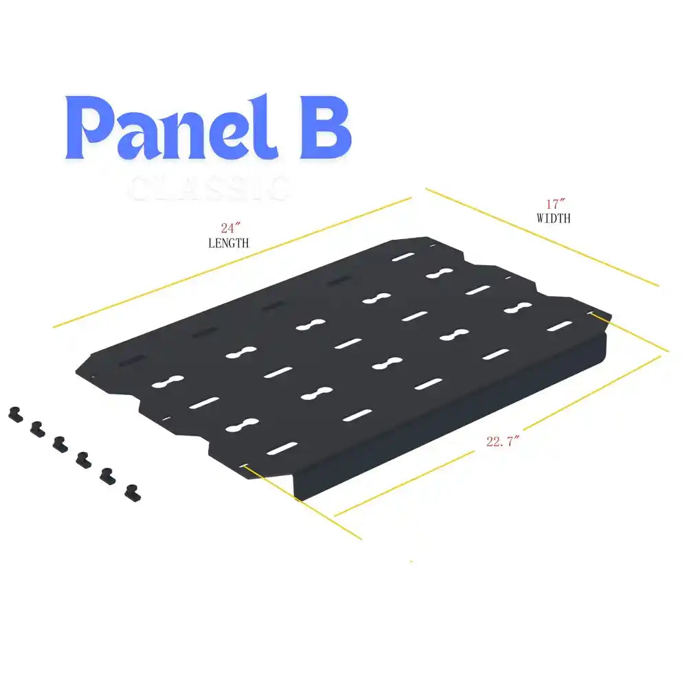 Deck panel B with measurements 