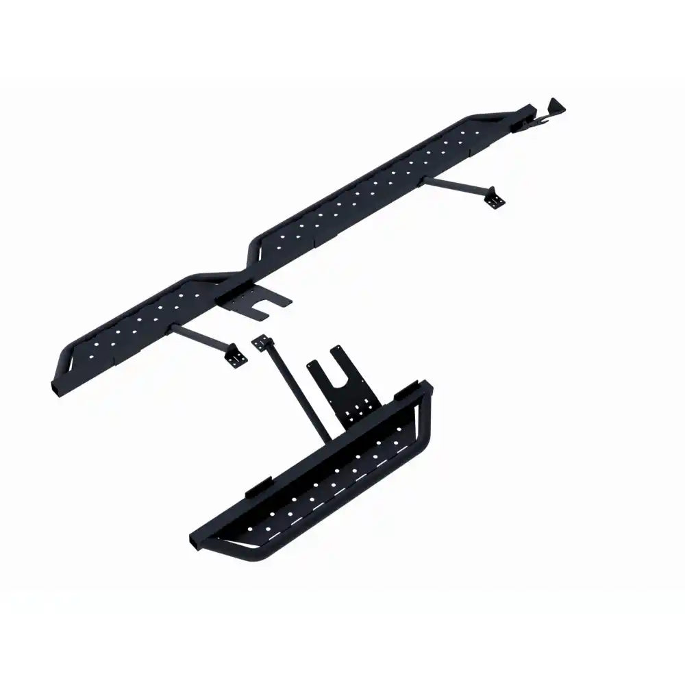 Diagram on side steps on white background