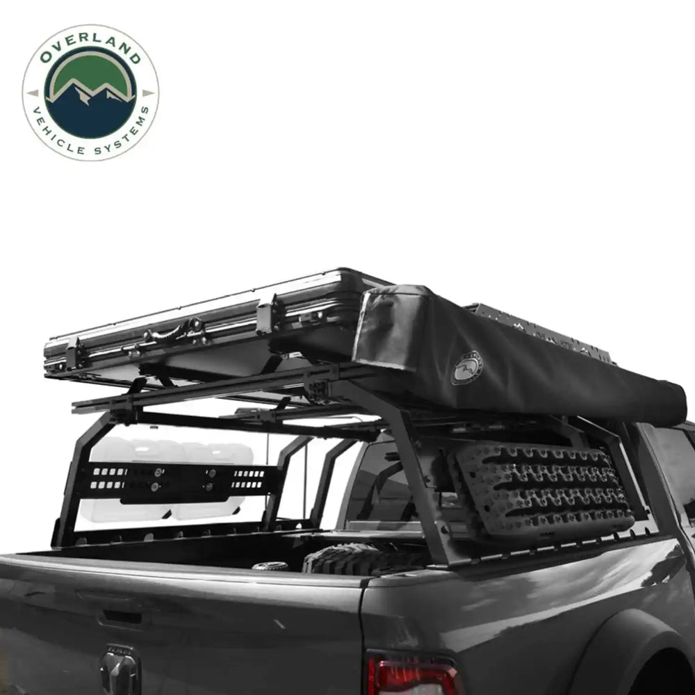 rear view of the mounted bed rack system by ovs