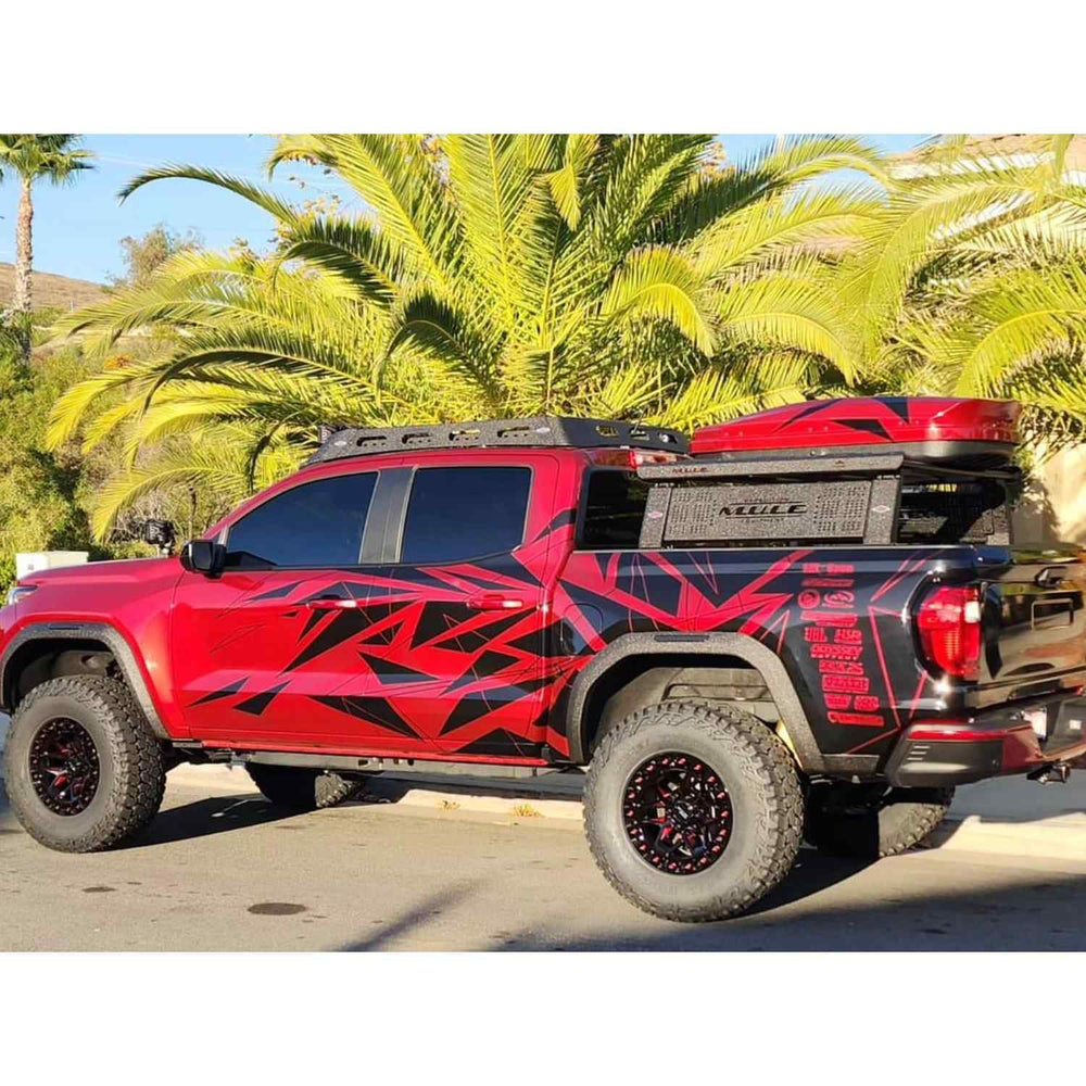 Expedition one Mule Ultra Roof Rack WITH Lightbar Cutout Left Side View