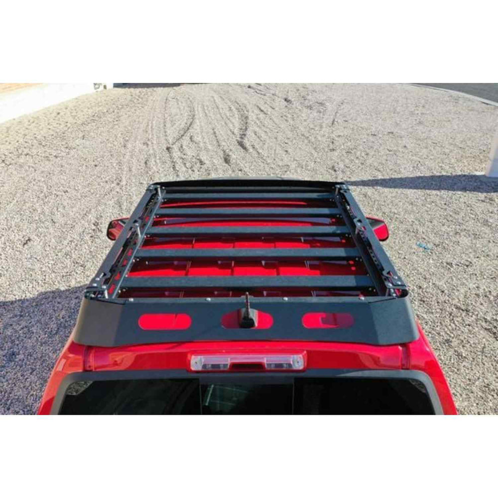 Expedition one Mule Ultra Roof Rack WITH Lightbar Cutout Top View