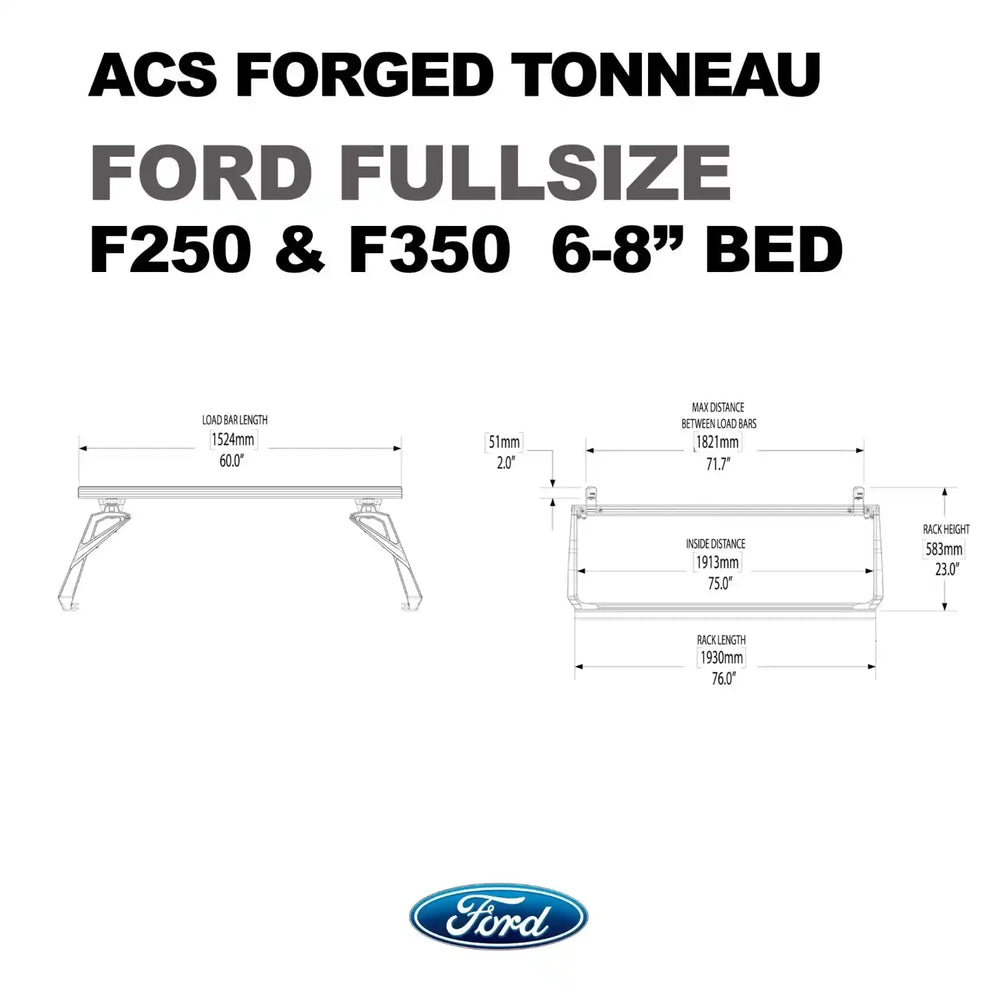 Leitner Designs ACS Forged Tonneau | Ford | Bed Rack Only