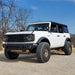 Ford Bronco conquering rocks with Asfir 4x4 aluminum front skid plate