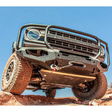 Ford Bronco with Asfir 4x4 front skid plate - direct fit on OE Modular bumper