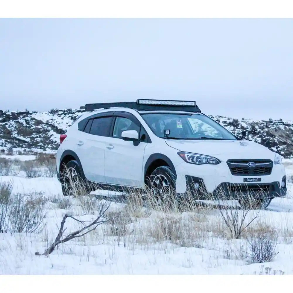 Subaru Crosstrek Prinsu Roof Rack Front Side Shot
