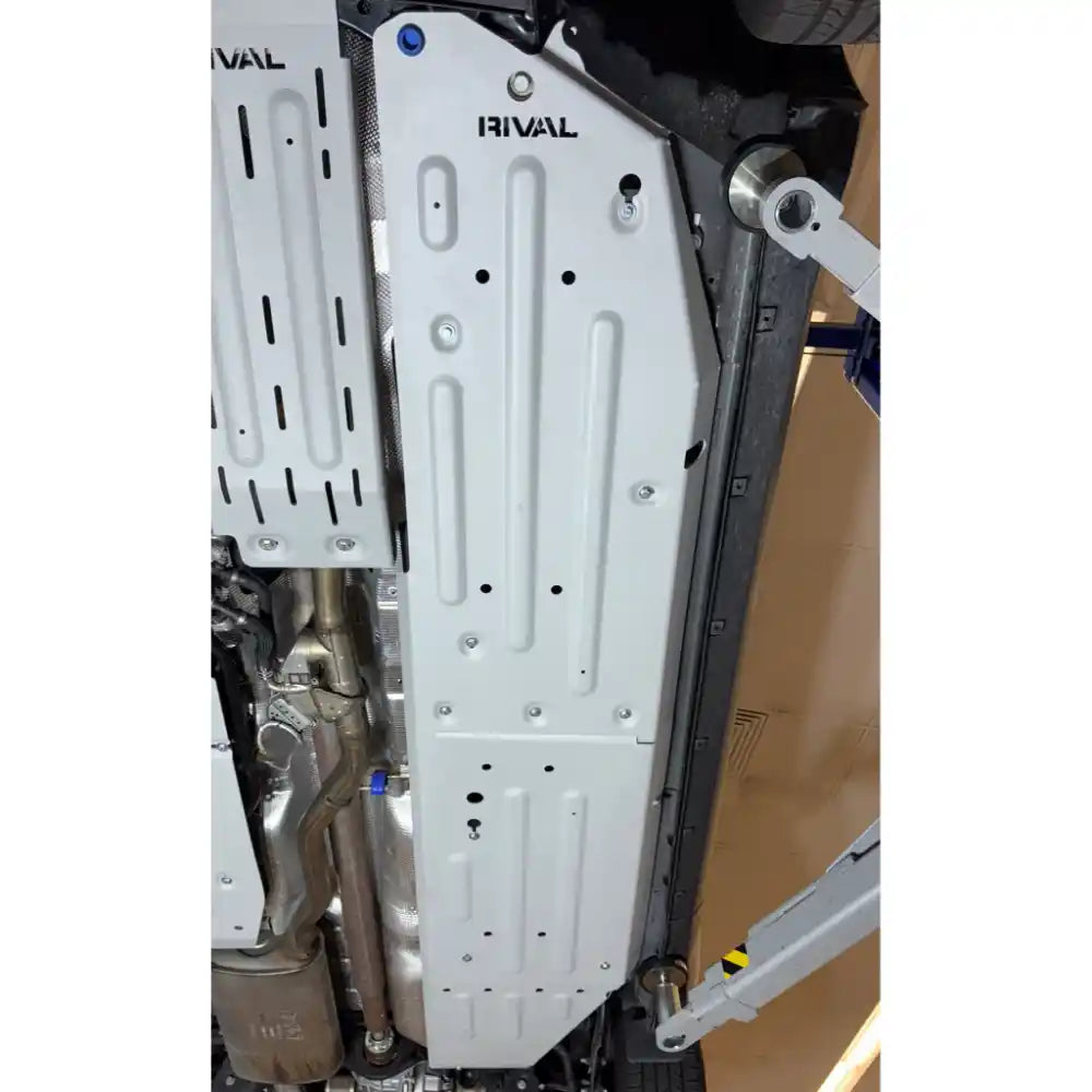 Front subframe with aluminum protection plates