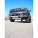 Front view of black RCI skid plates on Ranger bumper area.
