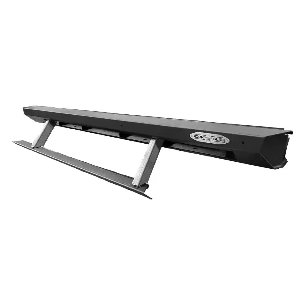 Full-length black Rock Slide step slider bar isolated