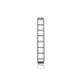 Black metal ladder on a white background