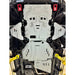 Full skid plates package view on 4Runner undercarriage