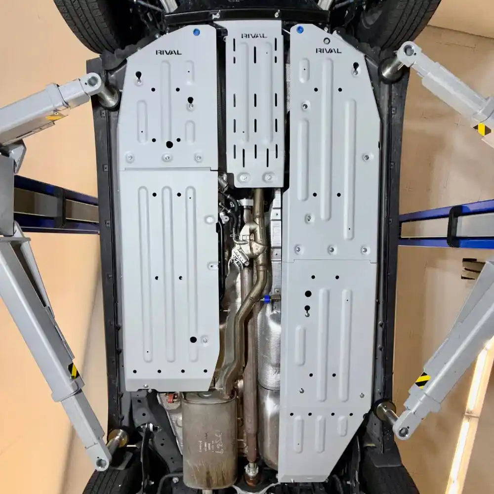 Full underbody aluminum skid plate set
