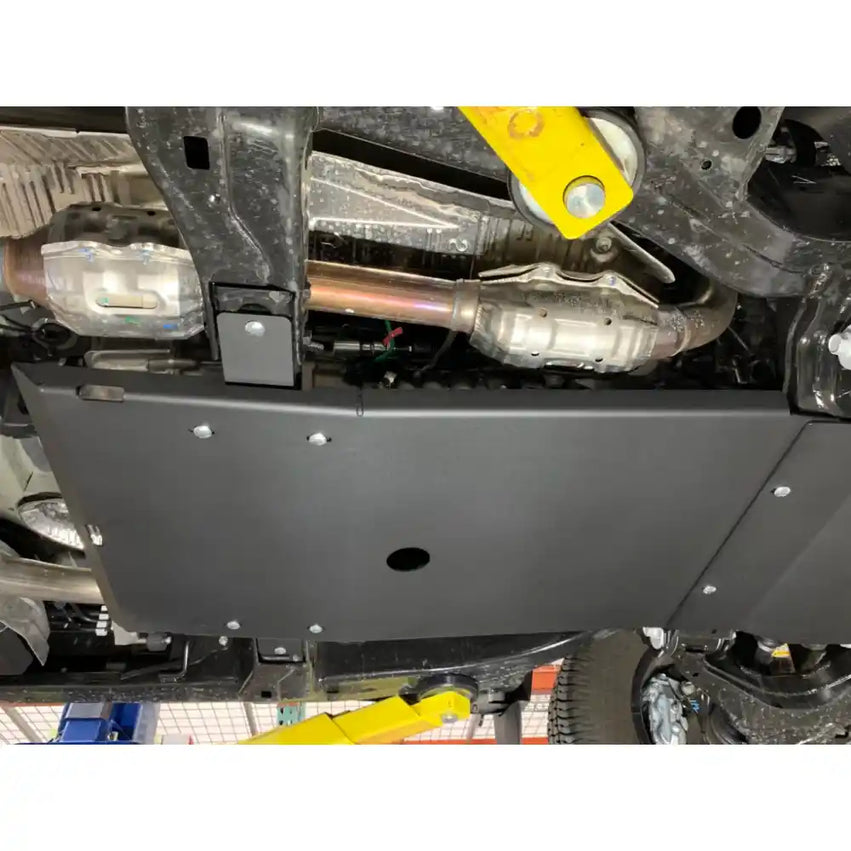 RCI Offroad Transmission Skid Plate on Lifted Vehicle