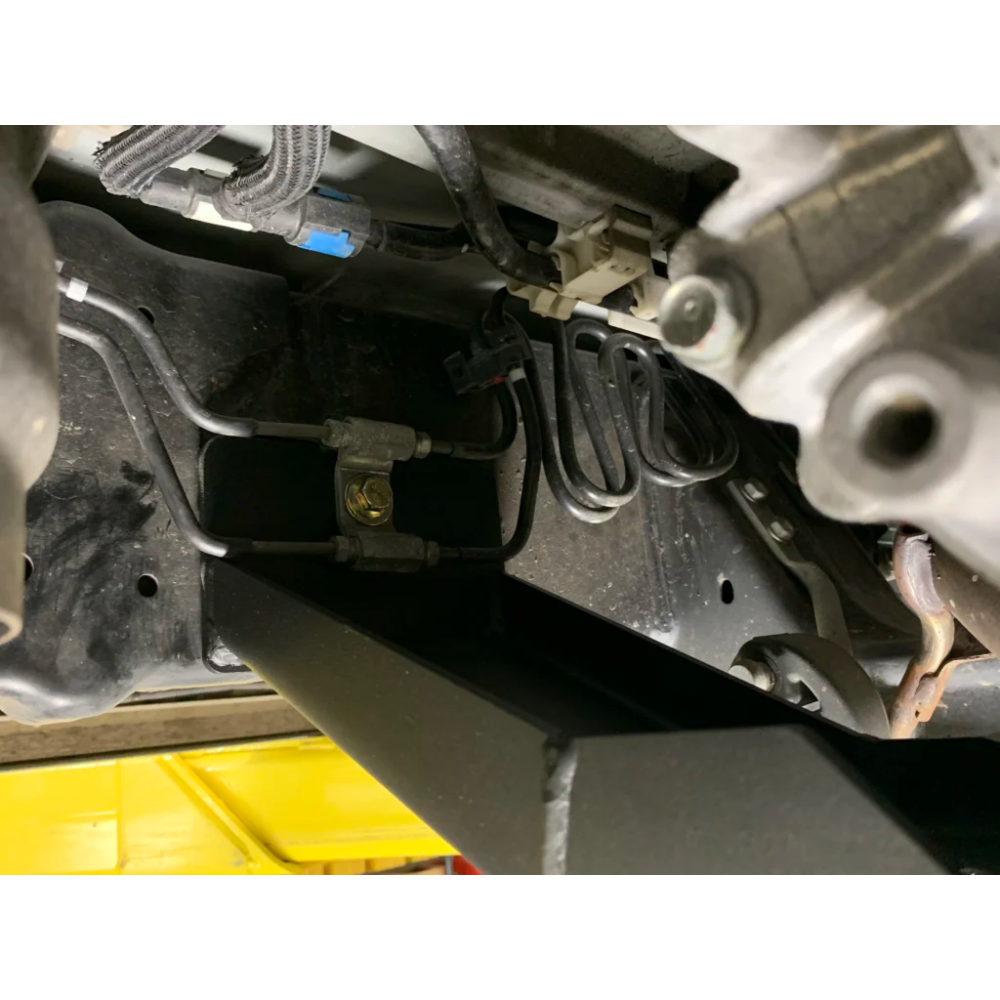 GX460 underbody transfer case skid installed view