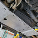 Installed RCI catalytic guard underside close-up