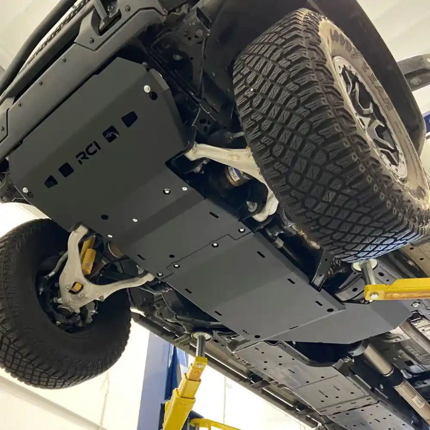 RCI Offroad Bronco Skid Plate Package Installed View
