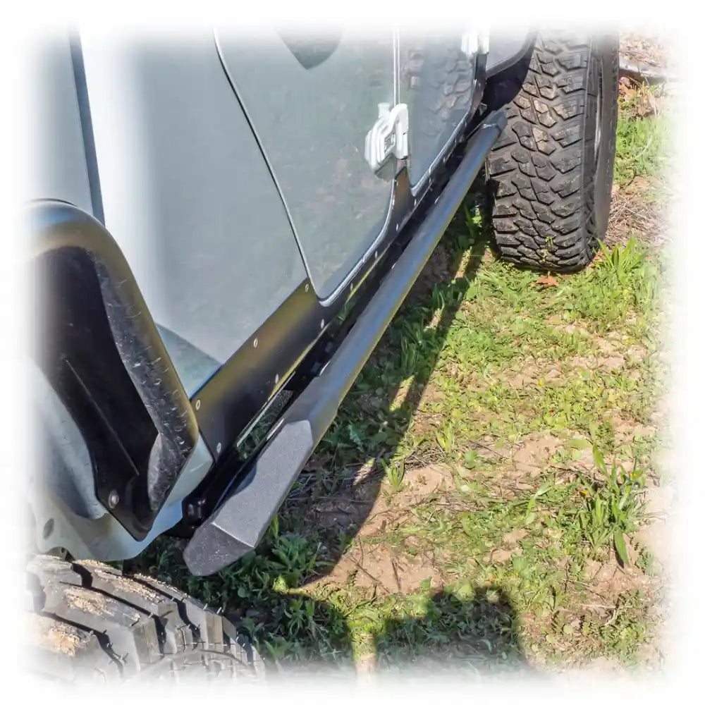 Installed rock sliders on Jeep Gladiator JT