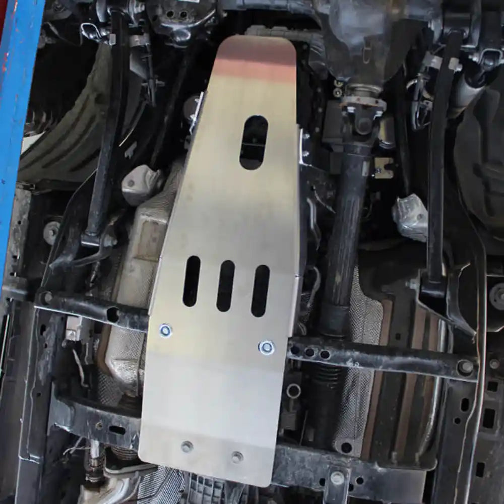 Installed view showing engine areaAsfir Gladiator JT skid plate installed engine bay