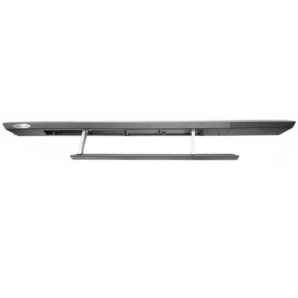 Isolated view of long black Rock Slide step slider bar
