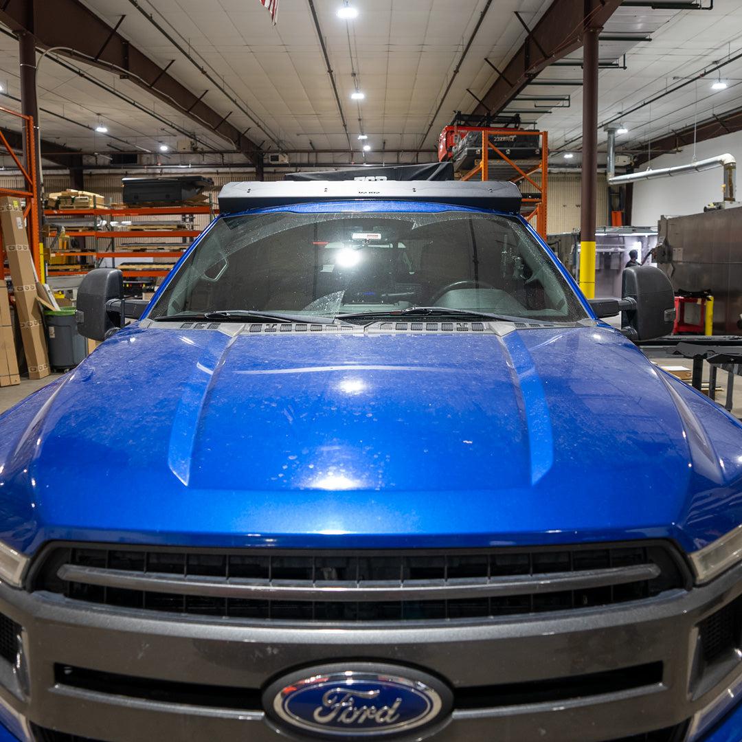 Front view of mounted Kilo Roof Rack on Ford