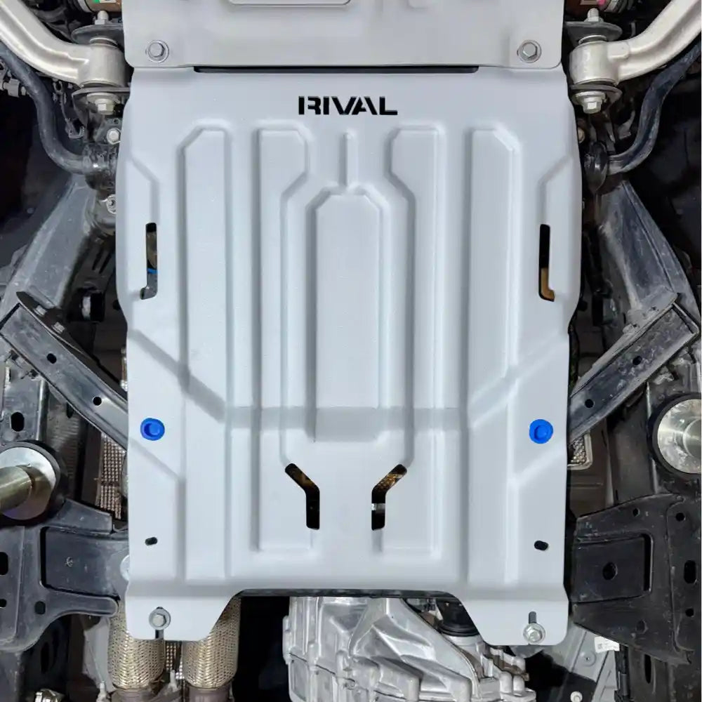 Long driver-side aluminum guard highlighted