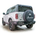 Low ground-level view of Turn Offroad side step on Ford Bronco, ideal for off-road stepping and rock protection
