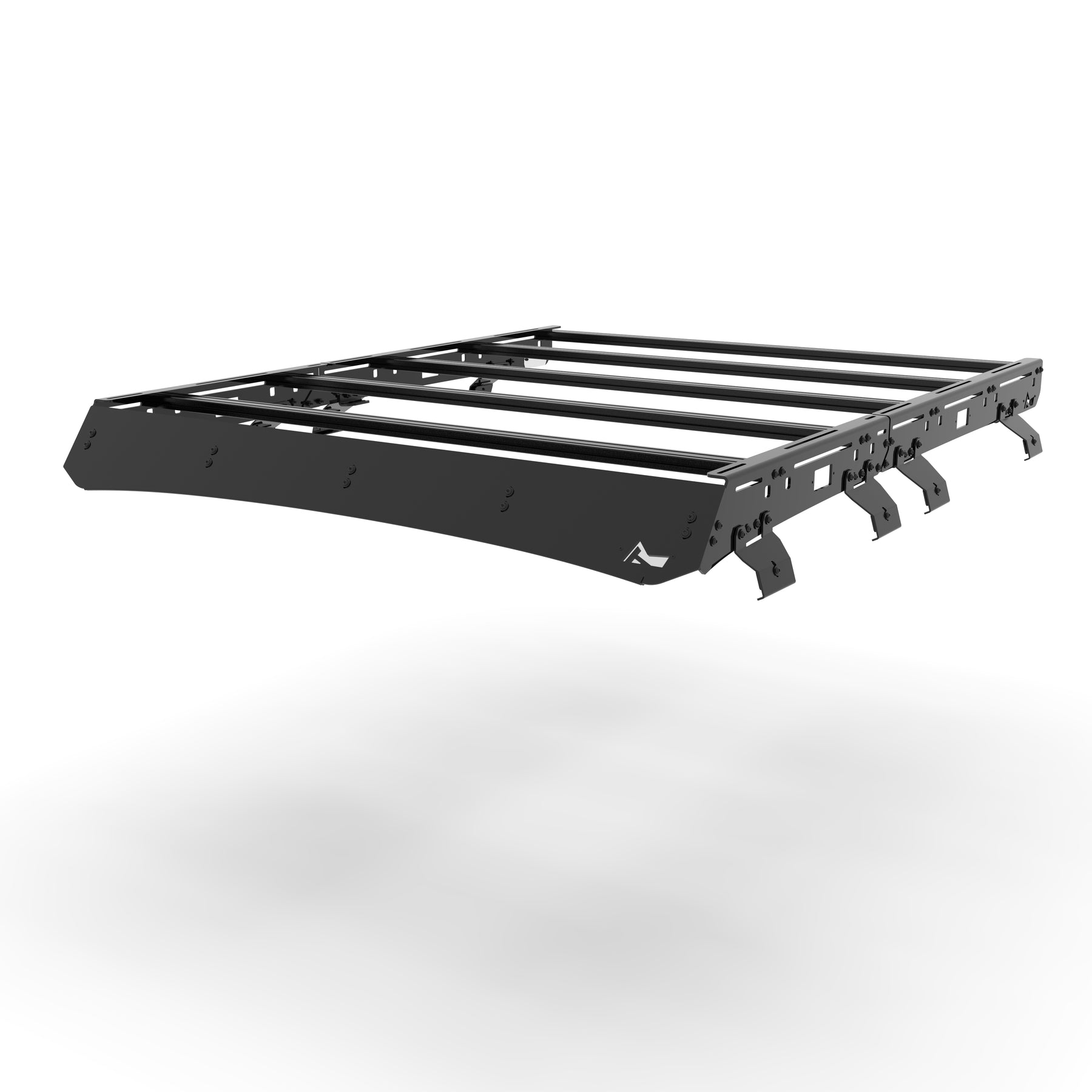 Modular roof rack on a white background