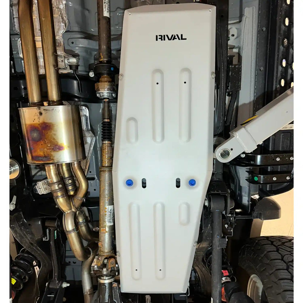Mounted view of Rival Gas Tank Skid Plate for Ford Raptor