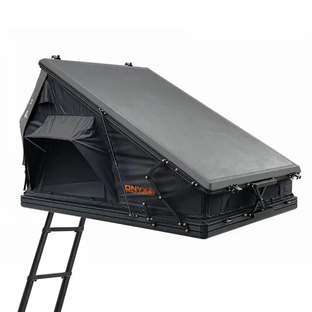 Onyx Triple X 1450 rooftop tent angled view