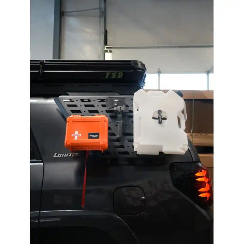 RCI Offroad Side Molle Panel mounted with Rotopax and First Aid Kit