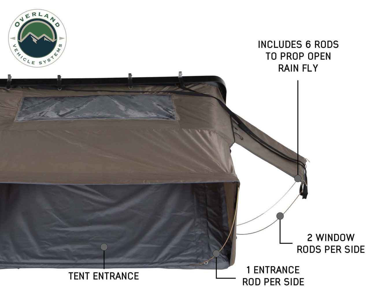 Overland Vehicle Systems Bushveld Hard Shell Roof Top Tent