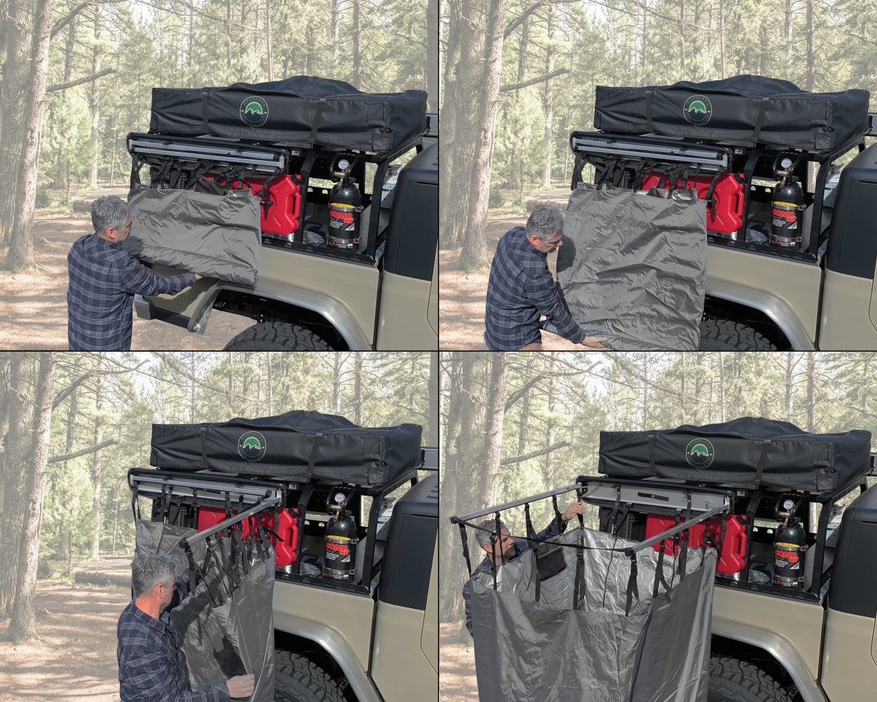 Overland Vehicle Systems HD Nomadic Car-Side Shower Room