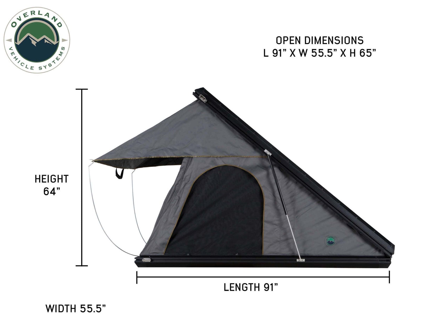 Overland Vehicle Systems Mamba 3 Clam Shell Roof Top Tent