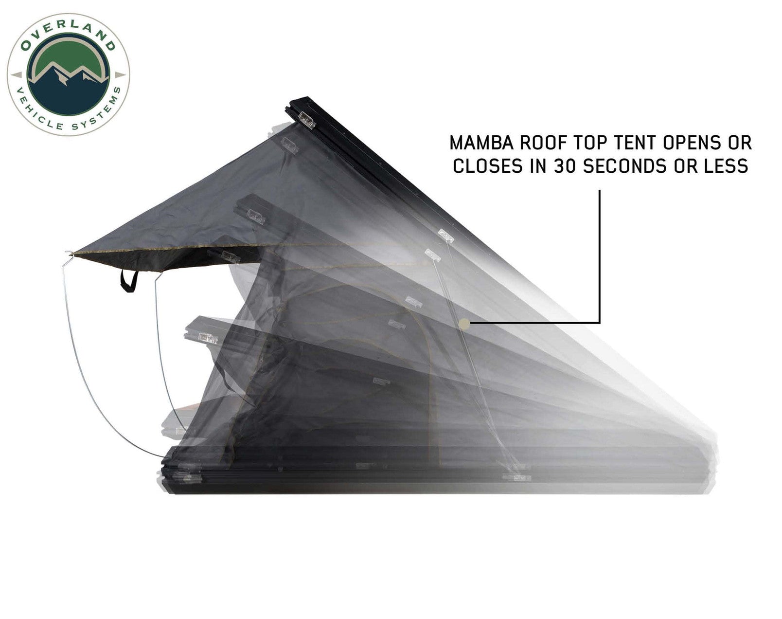 Overland Vehicle Systems Mamba 3 Clam Shell Roof Top Tent