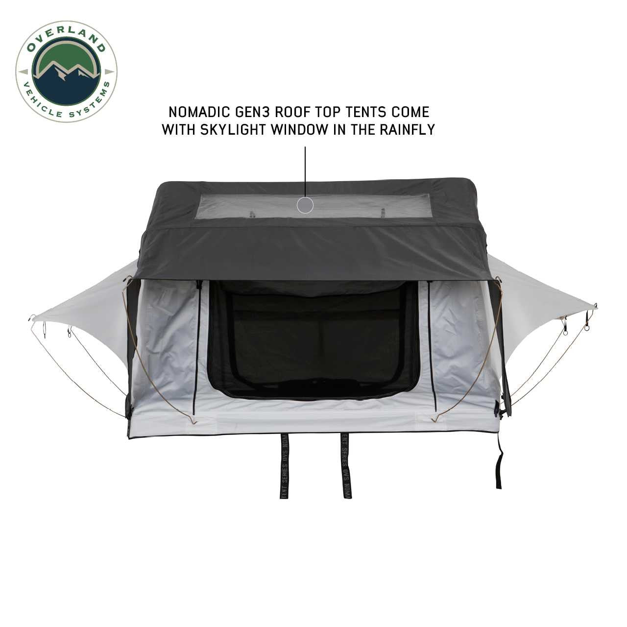 Overland Vehicle Systems Nomadic 3 Arctic White Extended Roof Top Tent