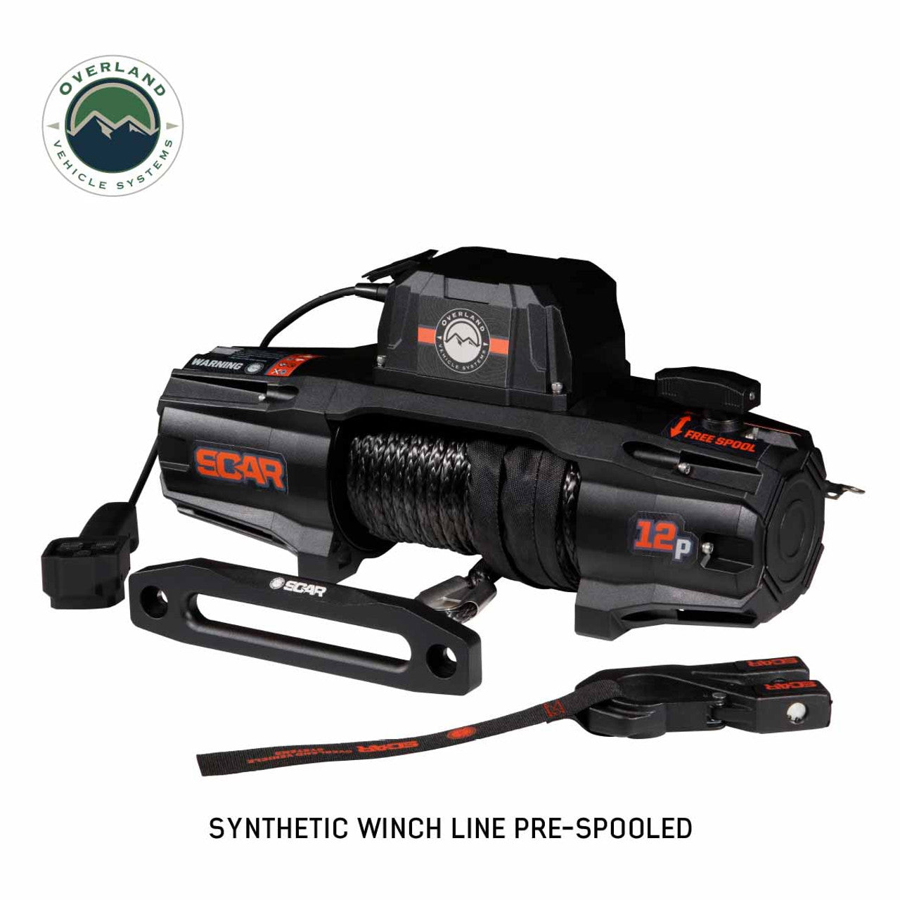 Overland Vehicle Systems SCAR 12S - 12,000 Lbs. Rated Synthetic Rope Winch