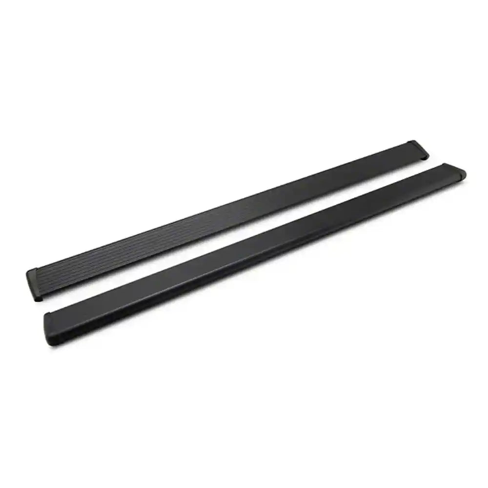 Pair of black AMP Research PowerStep Smart Series running boards